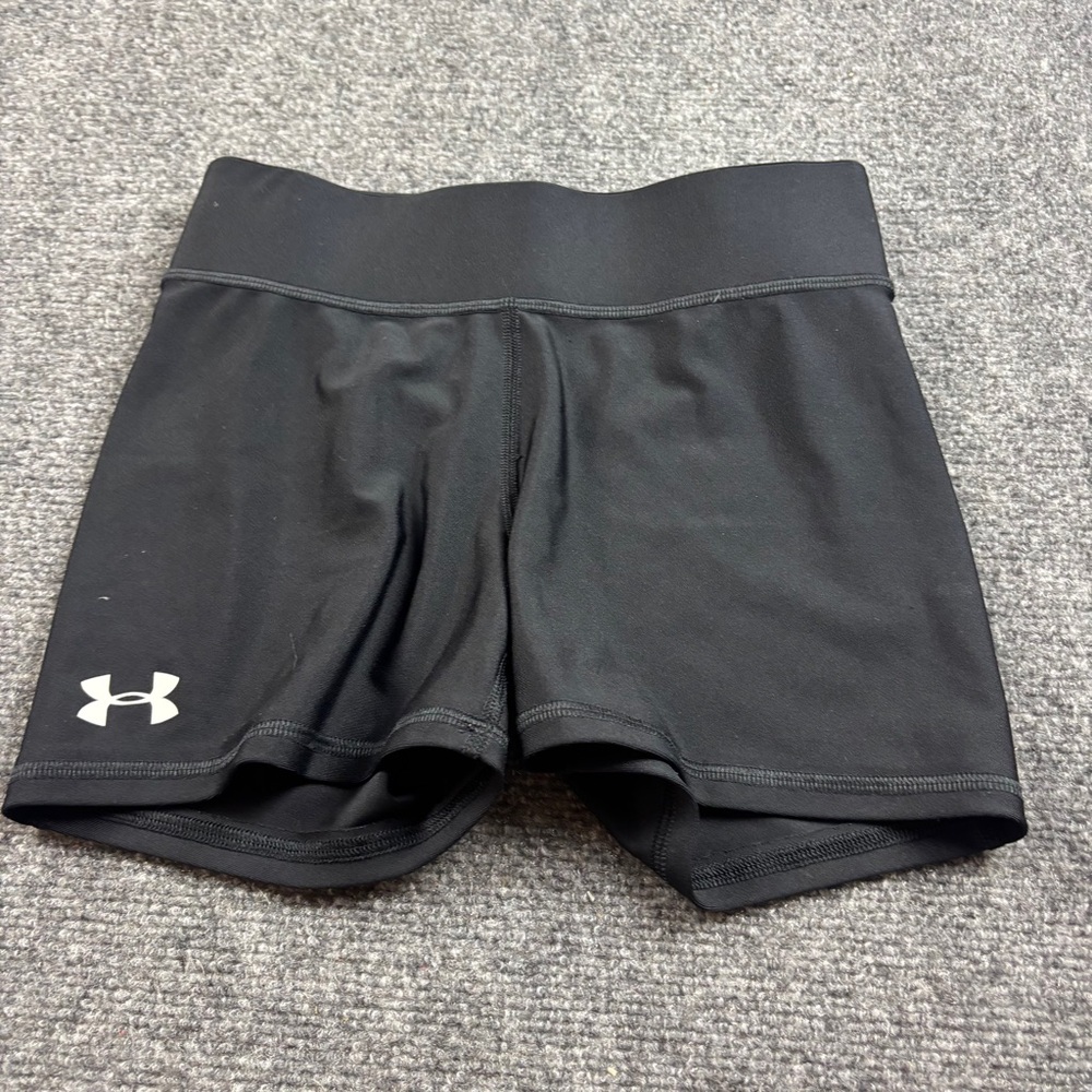 UNDER ARMOUR Women’s Black HeatGear Compression Athletic Bike Shorts size: Small